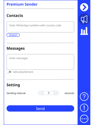 Premium Sender 群发界面
